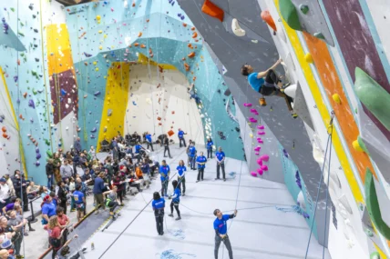 An image of people climbing in Touchstone Climbing.