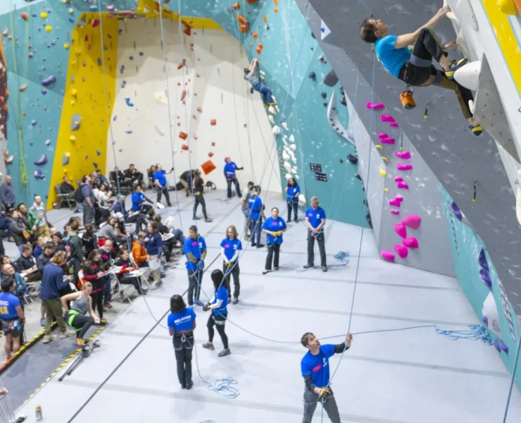 An image of people climbing in Touchstone Climbing.