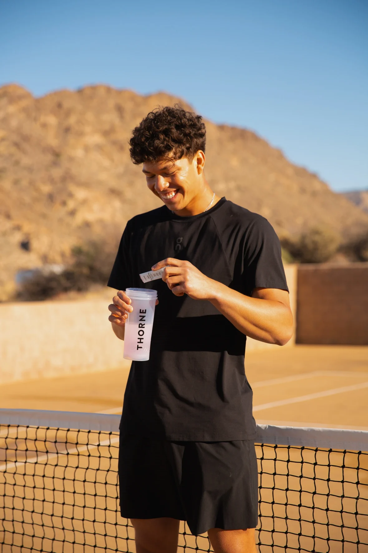 Tennis player Ben Shelton for Thorne.