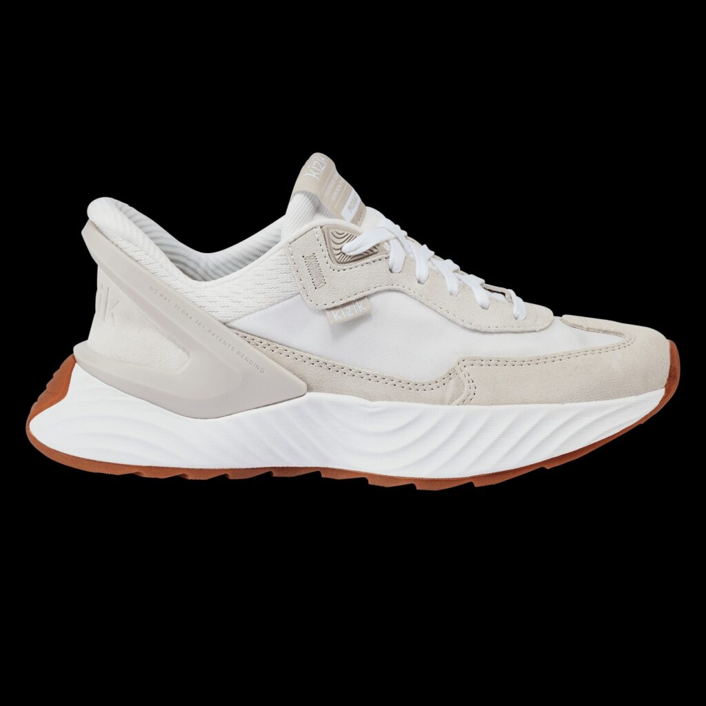kizik beige and white sneakers