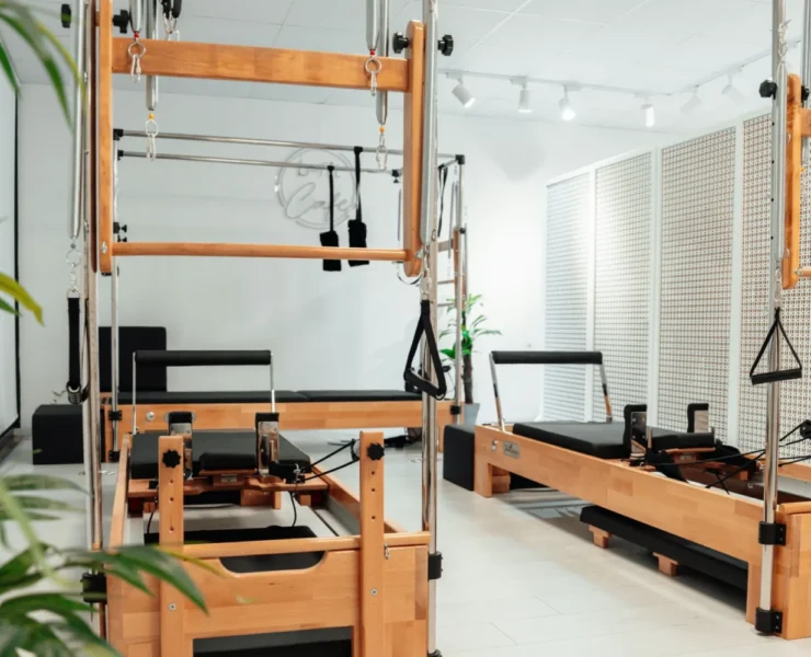 Pilates Reformers in a studio