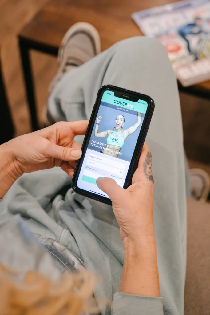 The CoverMe app in action.