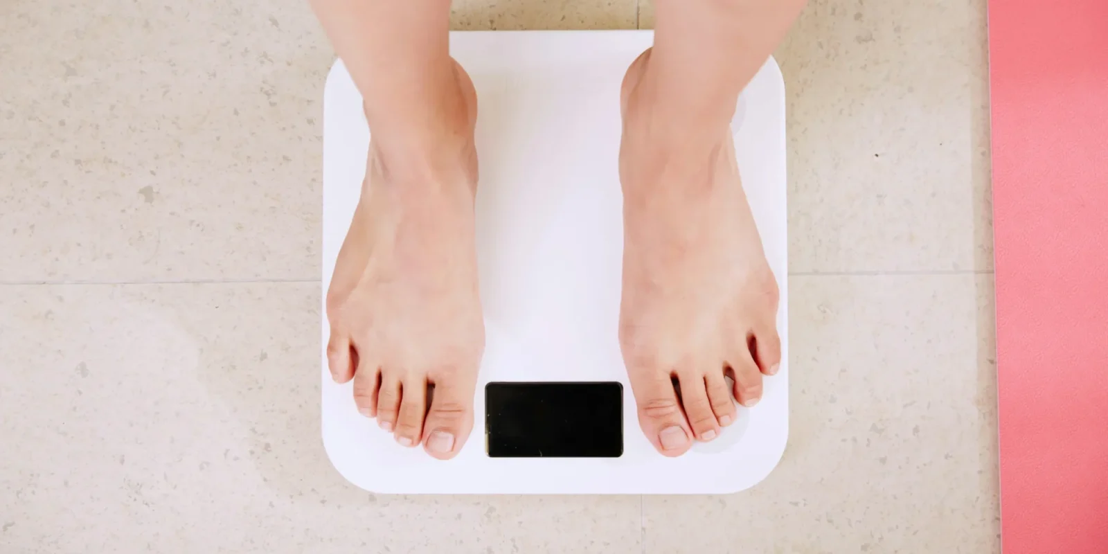 a woman on a scale