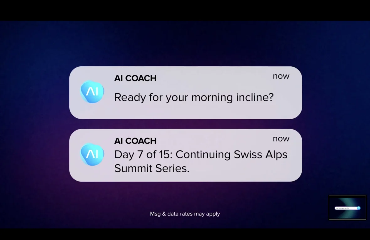 iFIT AI Coach interface