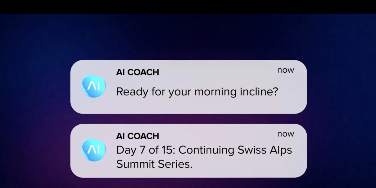 iFIT AI Coach interface