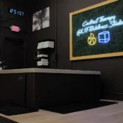 lobby of a wellness lounge