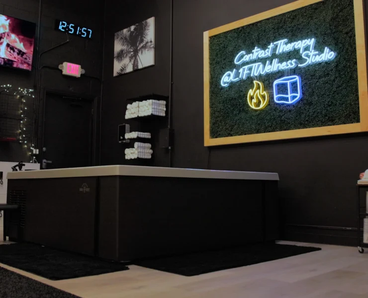 lobby of a wellness lounge