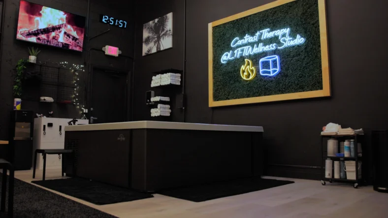 lobby of a wellness lounge