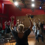 a group fitness class at last year's Black Man's Festival