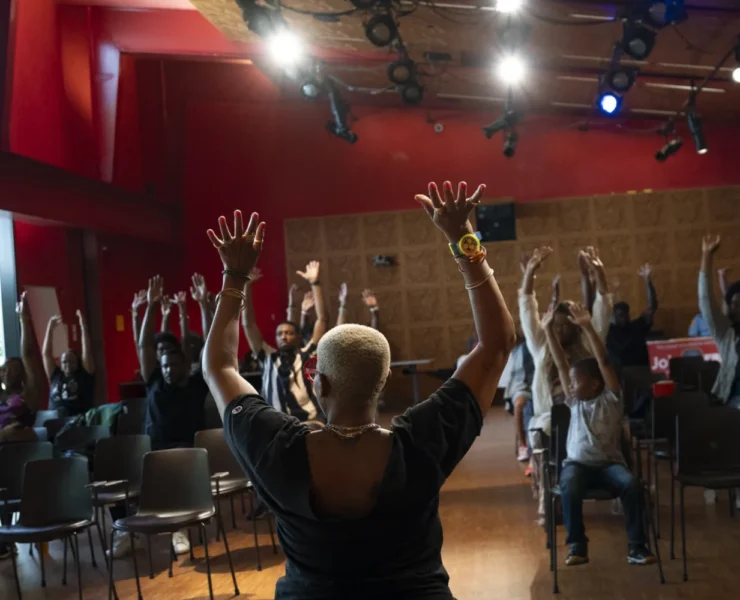 a group fitness class at last year's Black Man's Festival