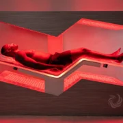 woman lies inside of an Ammortal Chamber