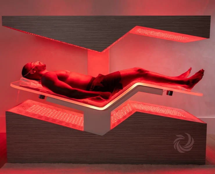 woman lies inside of an Ammortal Chamber