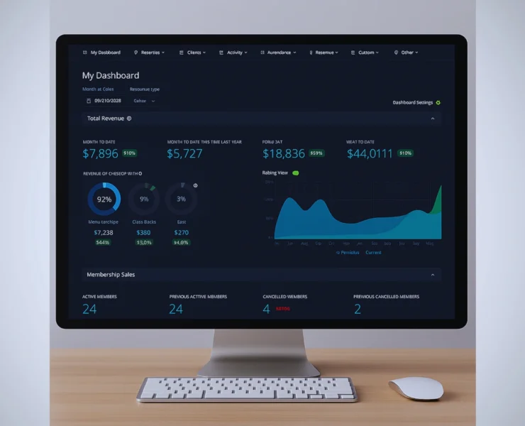 computer screen of ClubReady