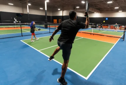 People playing pickleball at Dill Dinkers.