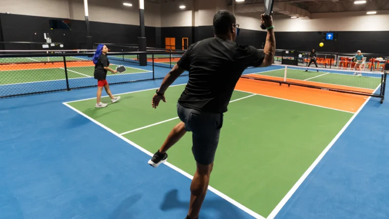 People playing pickleball at Dill Dinkers.