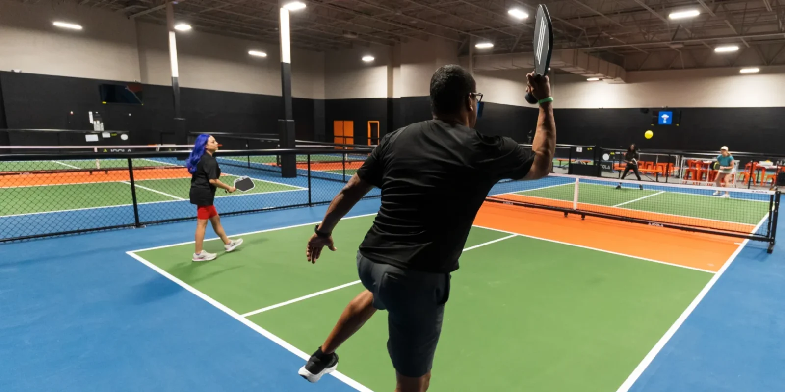 People playing pickleball at Dill Dinkers.