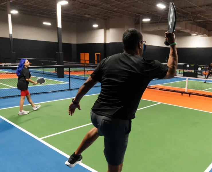 People playing pickleball at Dill Dinkers.