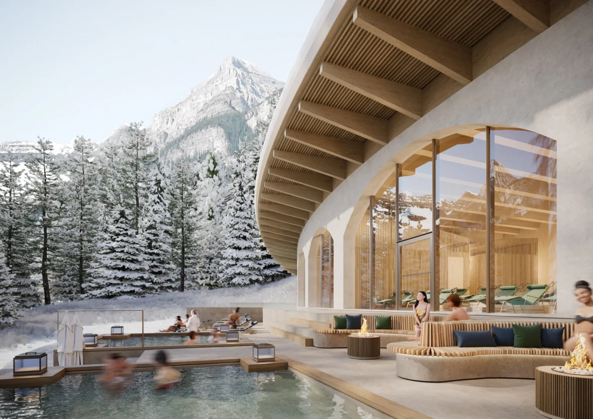 Outdoor glacial waters at Fairmont Hotels upcoming resort.