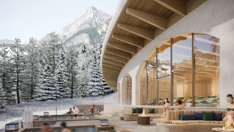 Outdoor glacial waters at Fairmont Hotels upcoming resort.