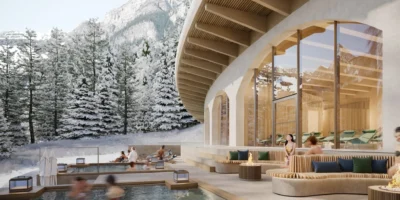 Outdoor glacial waters at Fairmont Hotels upcoming resort.