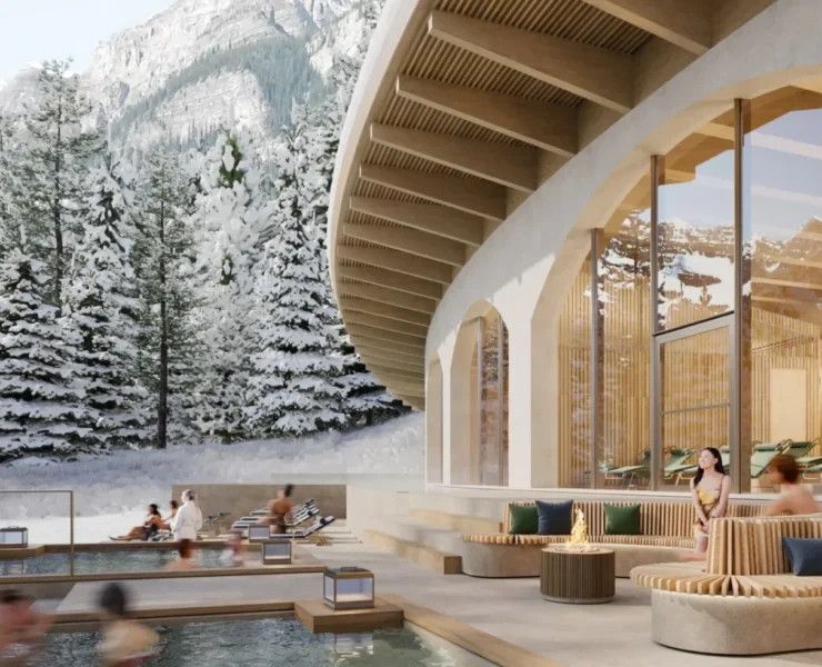 Outdoor glacial waters at Fairmont Hotels upcoming resort.