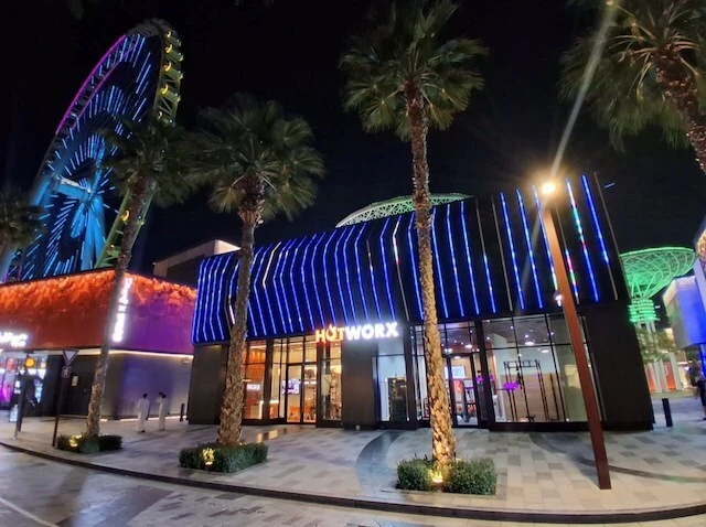 Hotworx studio exterior in the Middle East.