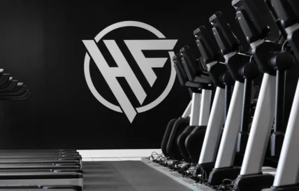 A line of fitness equipment within the Hydrogen Fitness club.