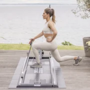 woman doing Nordic Strong cross-country skiing-inspired workout