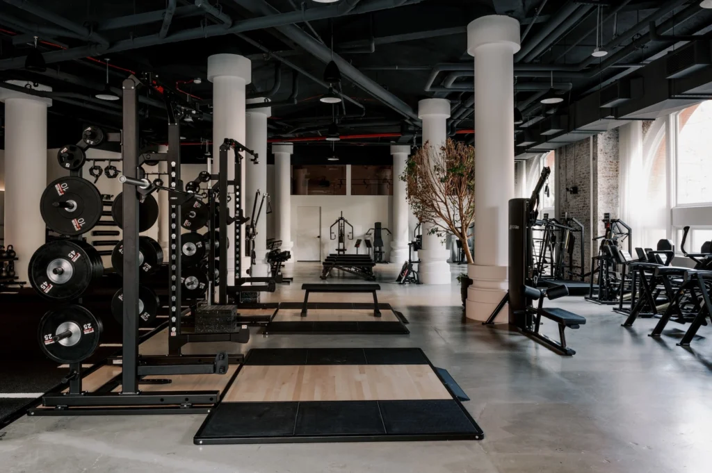 fitness floor inside of the Continuum Club