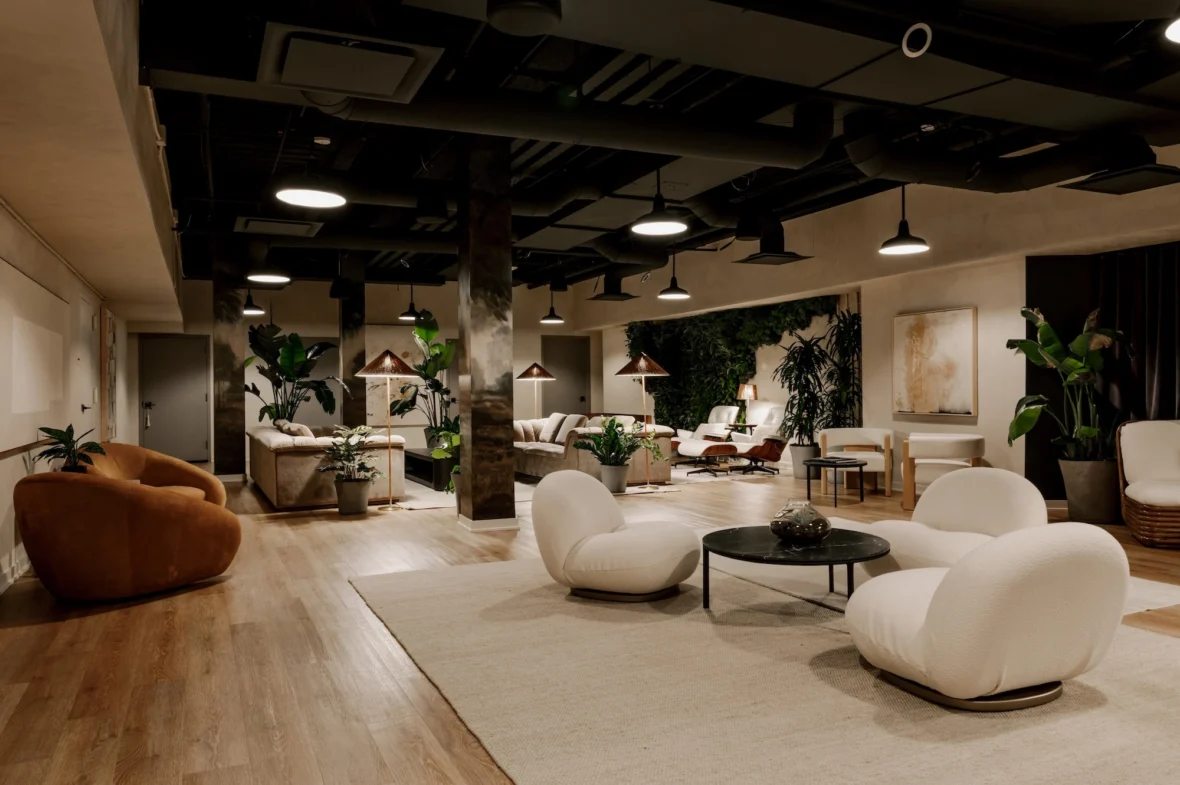 lounge area inside the Continuum Club