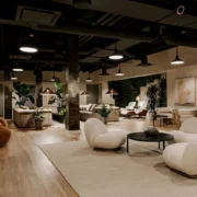 lounge area inside the Continuum Club