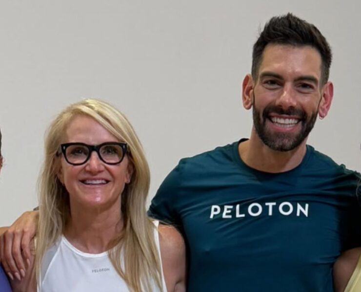 Mel Robbins with Peloton trainers