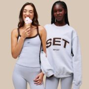 two models wearing SET active