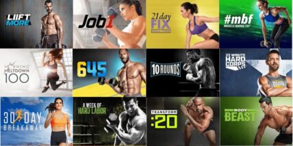 an image of Beachbody's popular fitness programs