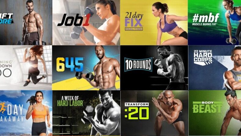 an image of Beachbody's popular fitness programs