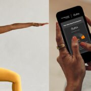 woman doing yoga and a screenshot of corepower's Oura integration