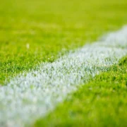 closeup of soccer field
