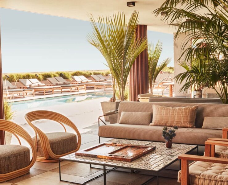 the rooftop at the Santa Monica Proper Hotel