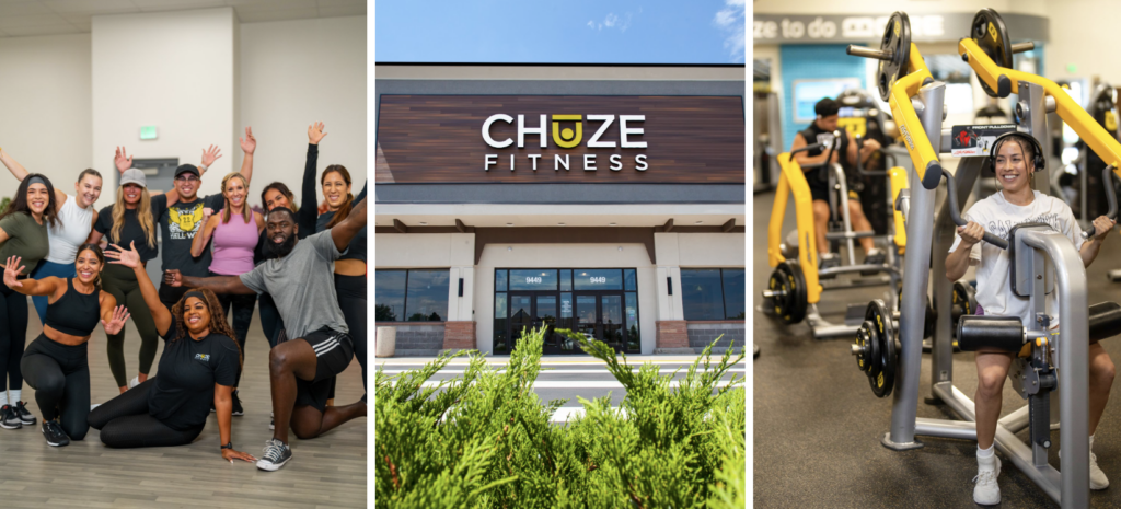 a trio of pics from Chuze Fitness