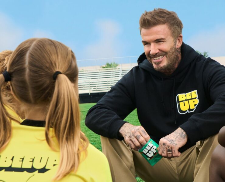 David Beckham BEEUP snacks campaign