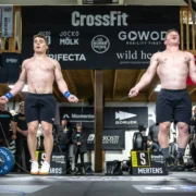 men jump rope at the CrossFit Games
