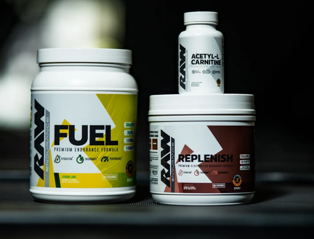 Raw Nutrition supplements including protein powder