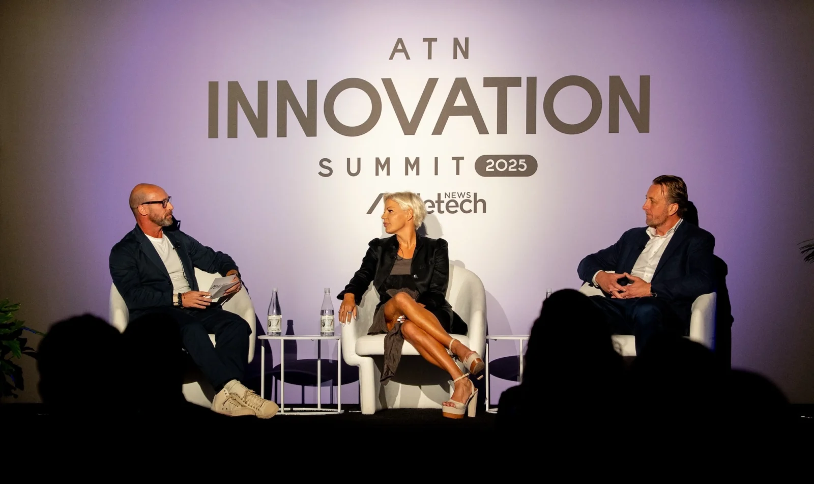 Anne Mahlum and other panelists on stage at the ATN Innovation Summit