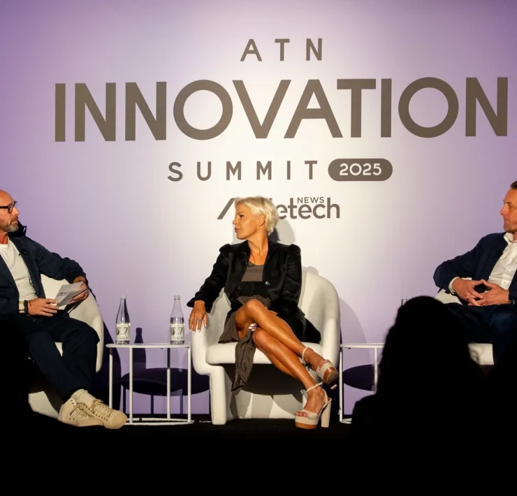 Anne Mahlum and other panelists on stage at the ATN Innovation Summit