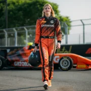F1 driver wearing uniform with gatorade logo