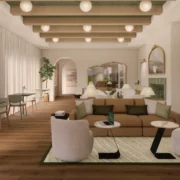 living room at Level members club