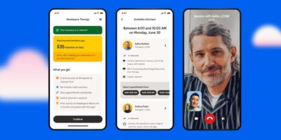 screenshot of Headspace's therapy platform