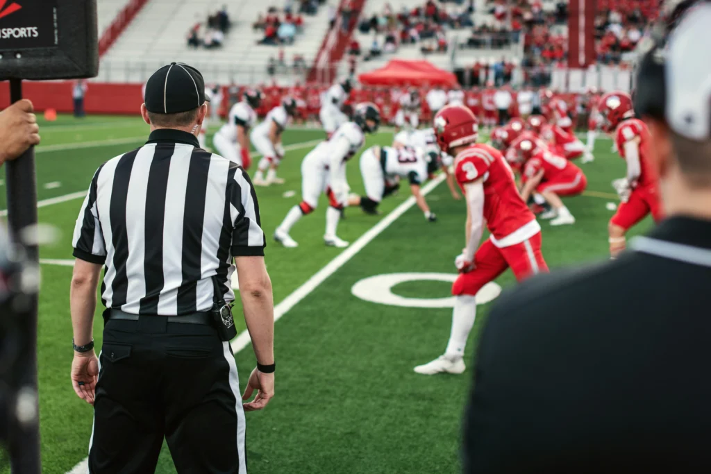 Football players on the field.