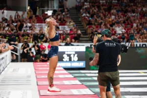 woman poses during the CrossFit Games