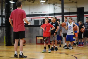 kids basketball league and coach